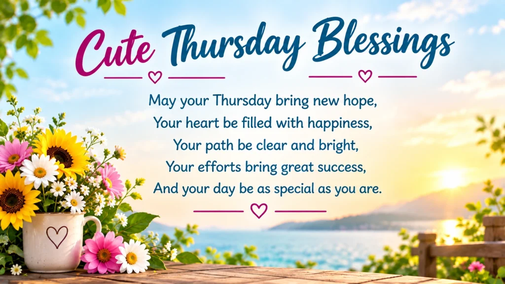 Cute Thursday Blessings for a Beautiful Day