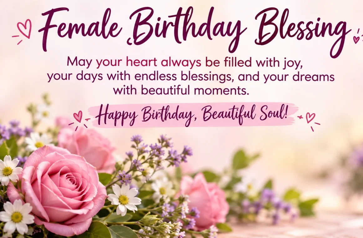 Female Birthday Blessing for a Special Woman