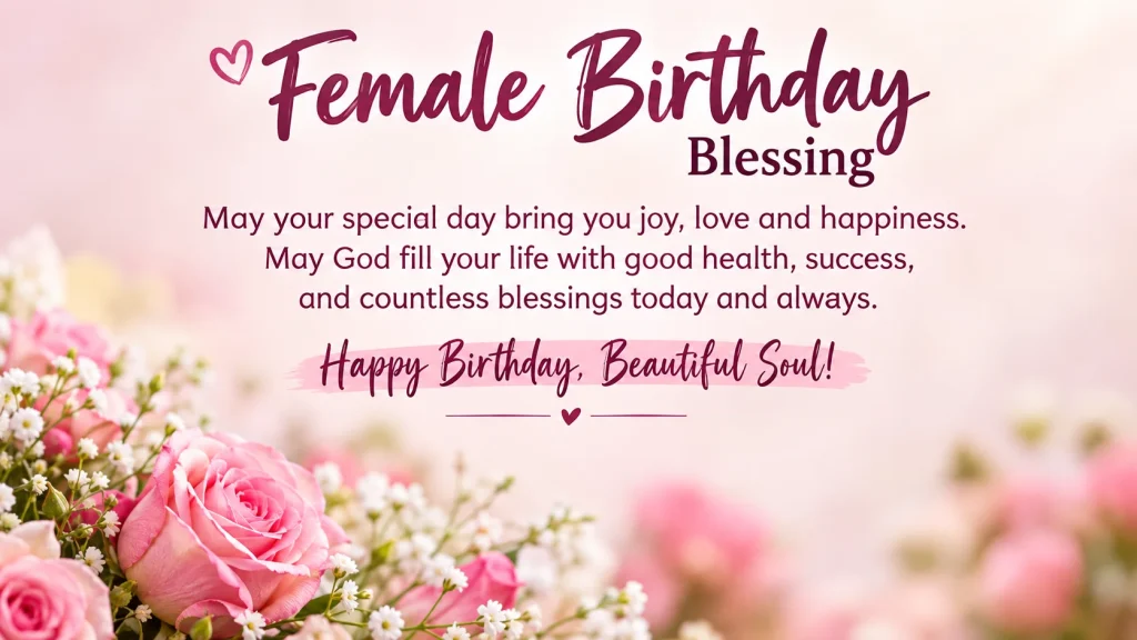 Female Birthday Blessing for a Special Woman