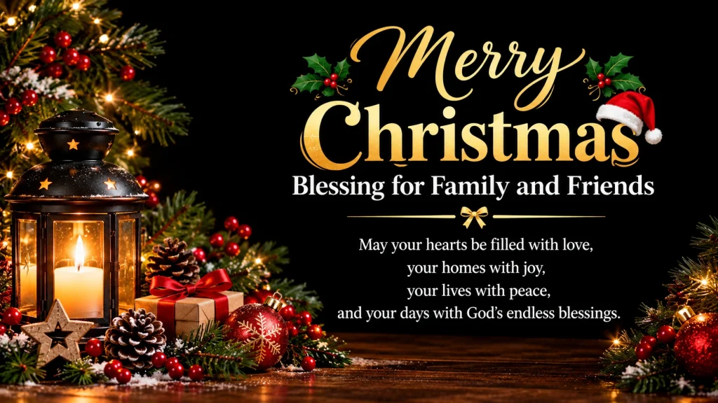 Merry Christmas Blessing for Family and Friends