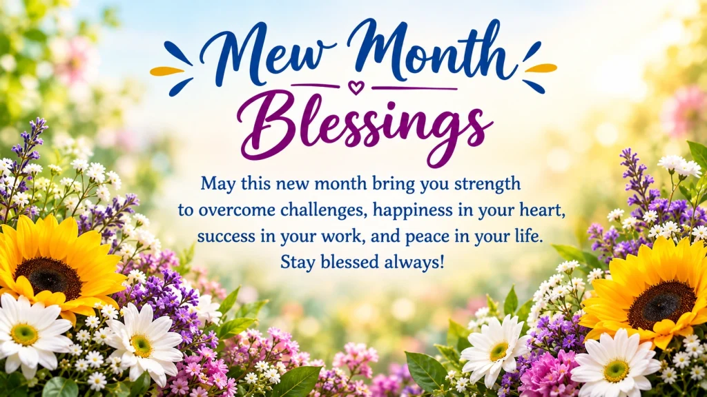 New Month Blessings and Wishes for Everyone