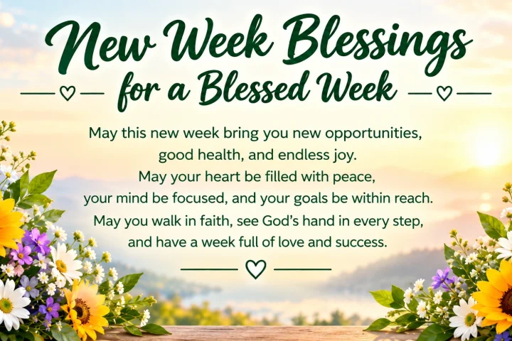 New Week Blessings for a Blessed Week
