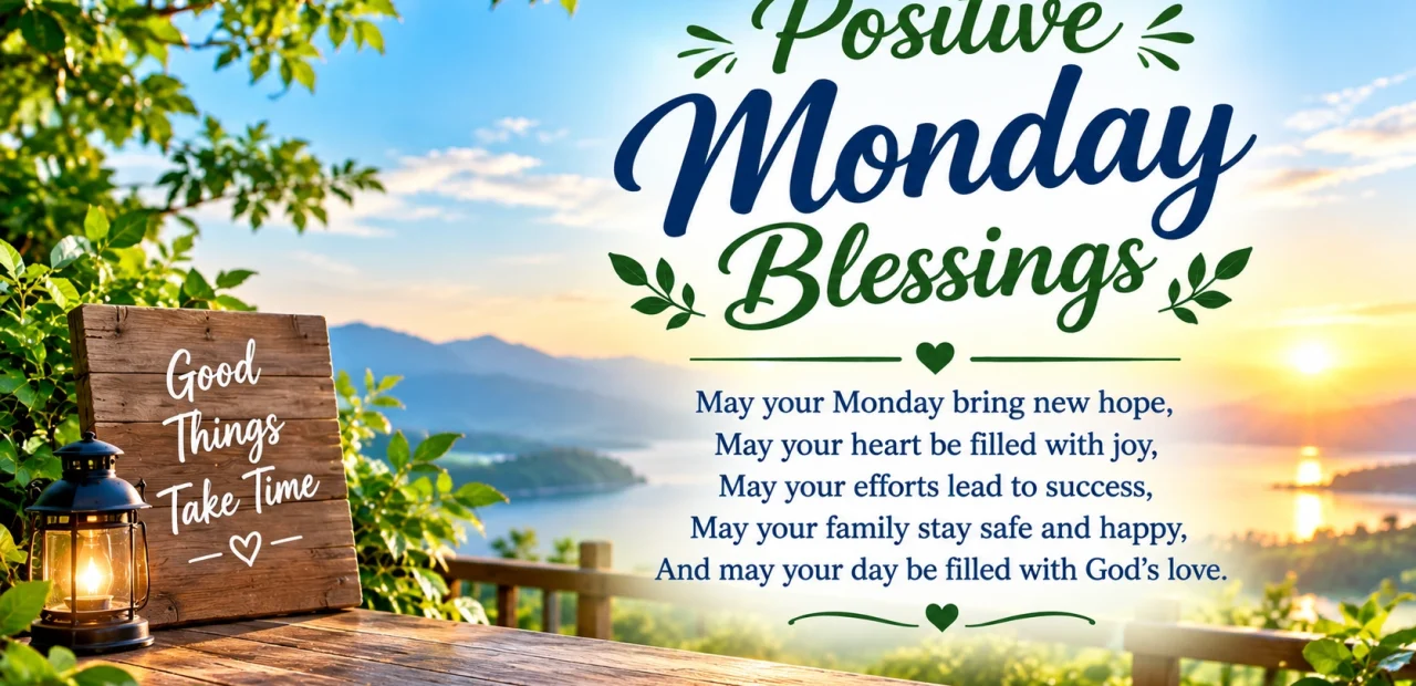 Positive Monday Blessings for a Blessed Week