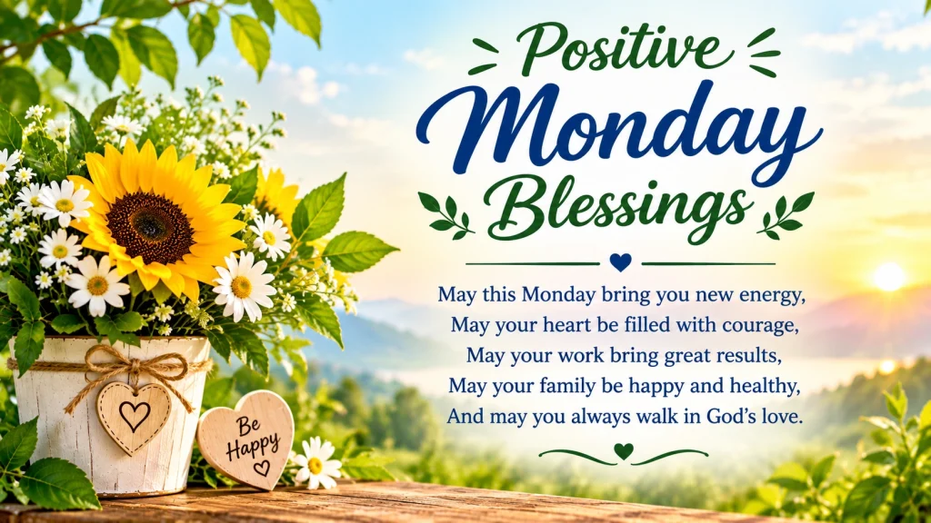 Positive Monday Blessings for a Blessed Week