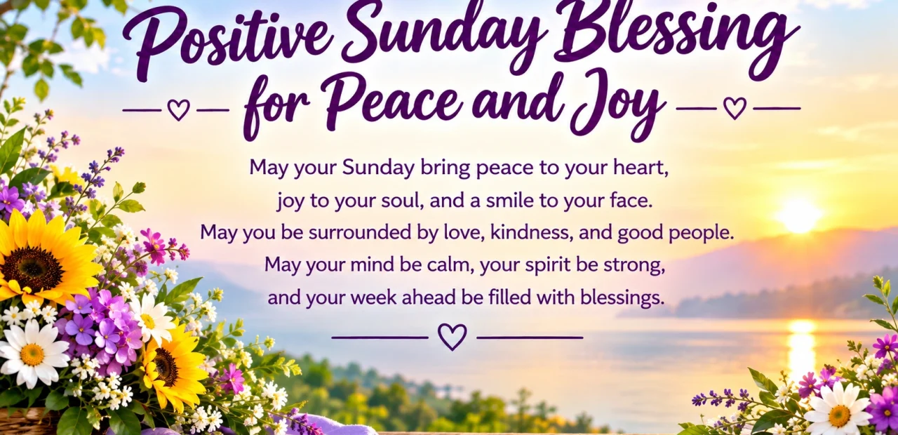 Positive Sunday Blessing for Peace and Joy