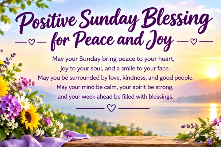 Positive Sunday Blessing for Peace and Joy