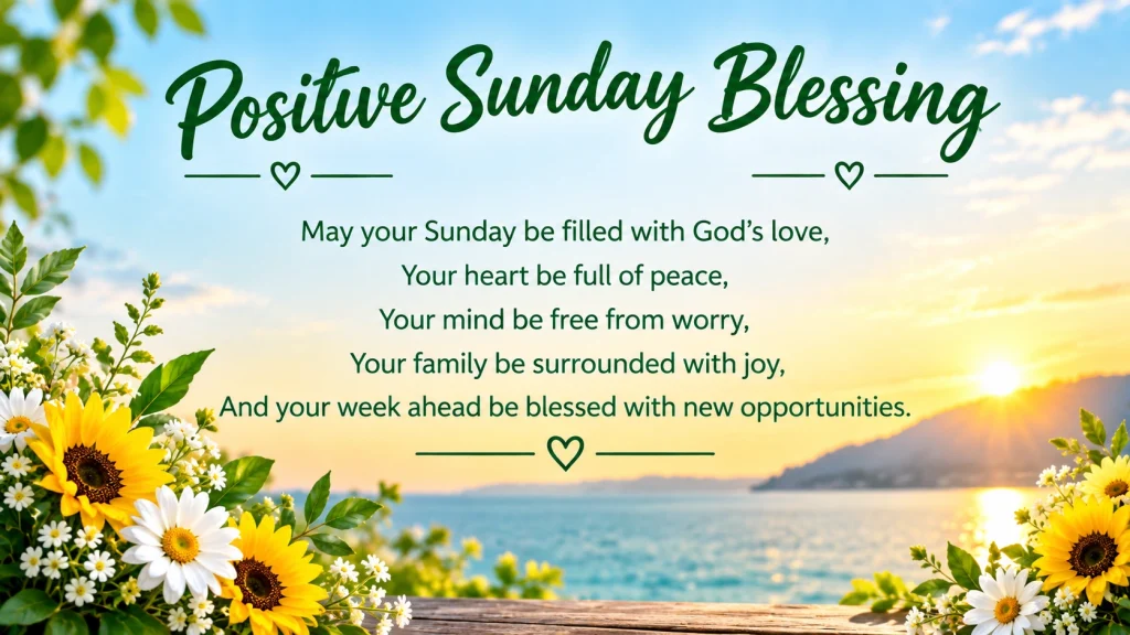 Positive Sunday Blessing for Peace and Joy