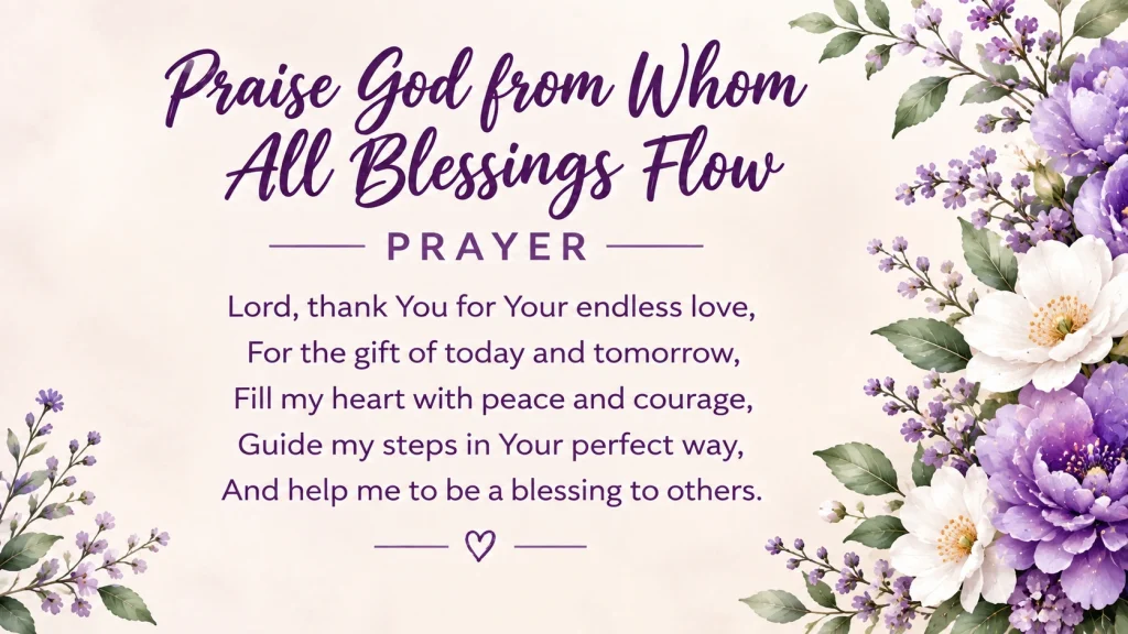 Praise God from Whom All Blessings Flow Prayer