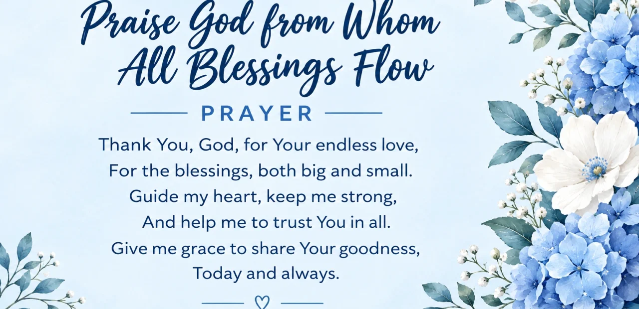 Praise God from Whom All Blessings Flow Prayer