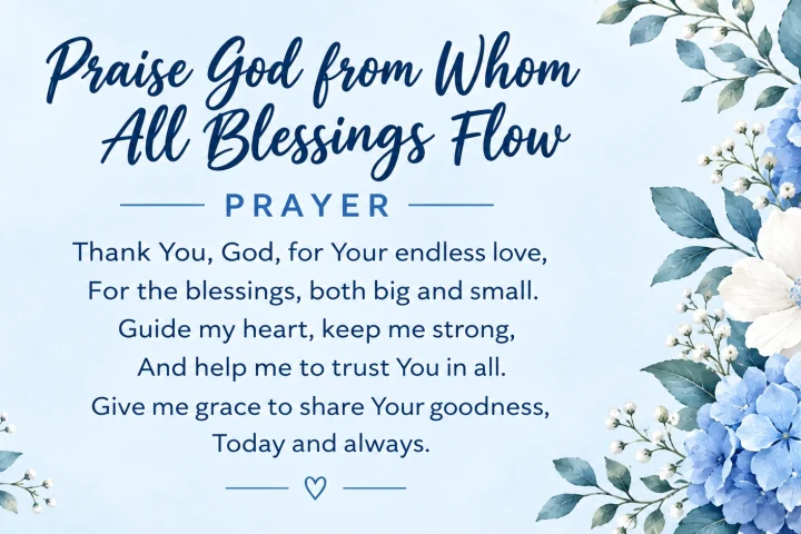 Praise God from Whom All Blessings Flow Prayer