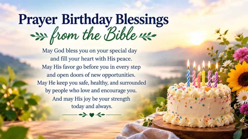 Prayer Birthday Blessings from the Bible for Someone Special