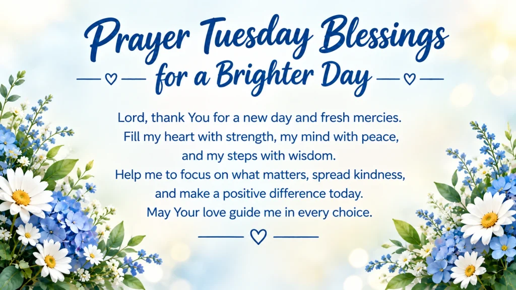 Prayer Tuesday Blessings for a Peaceful Day
