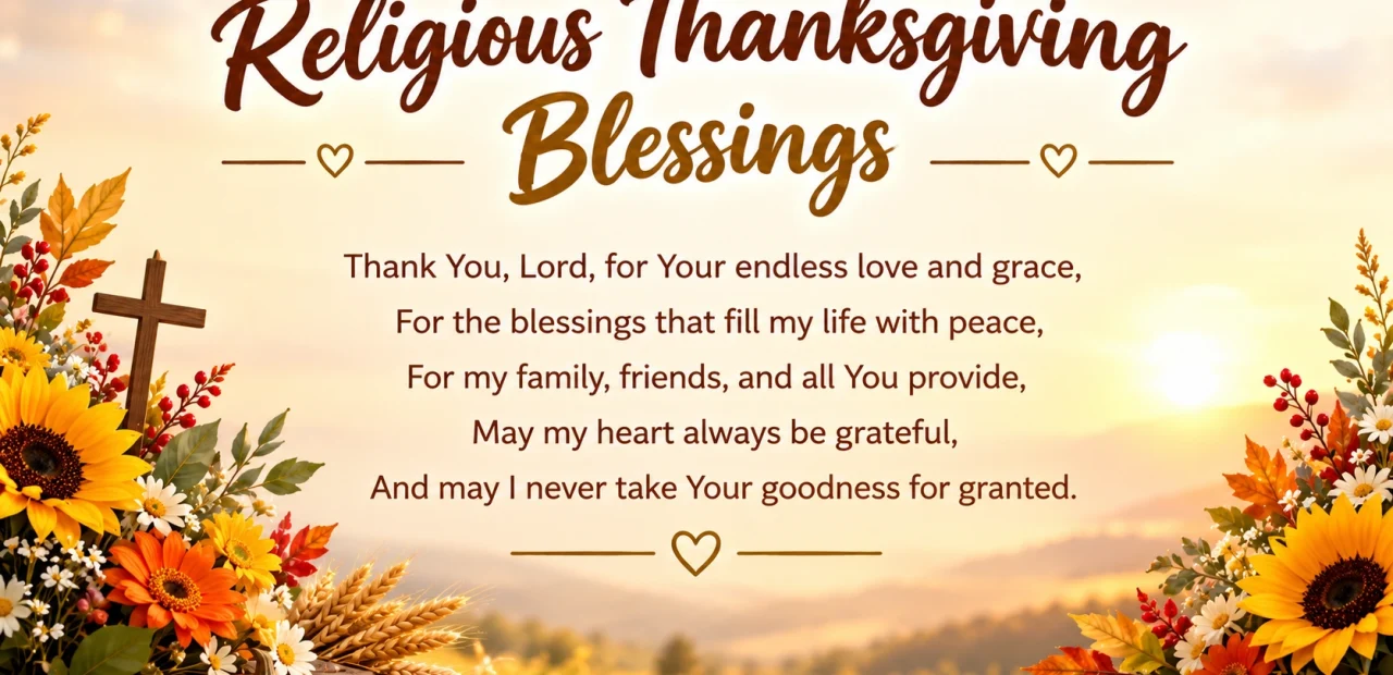 Religious Thanksgiving Blessings for Family and Friends