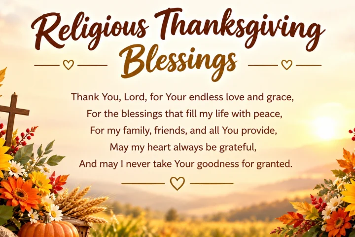 Religious Thanksgiving Blessings for Family and Friends