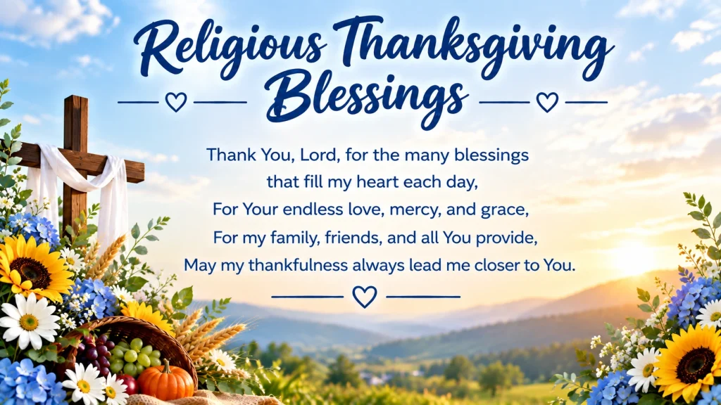 Religious Thanksgiving Blessings for Family and Friends