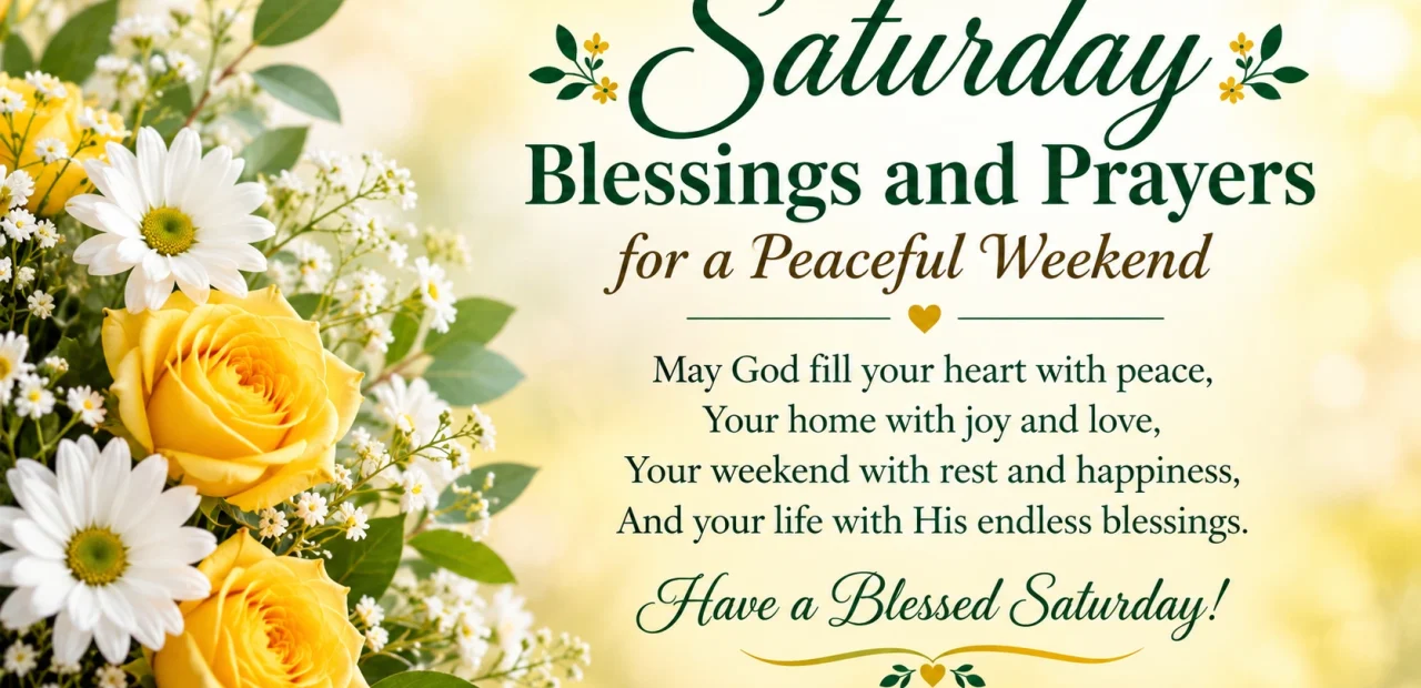 Saturday Blessings and Prayers for a Peaceful Weekend